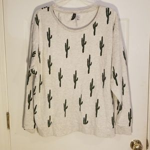 H&M Cactus Graphic Sweater